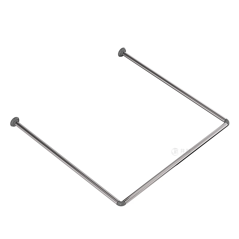 Shower Curtain Rod Of Silver
